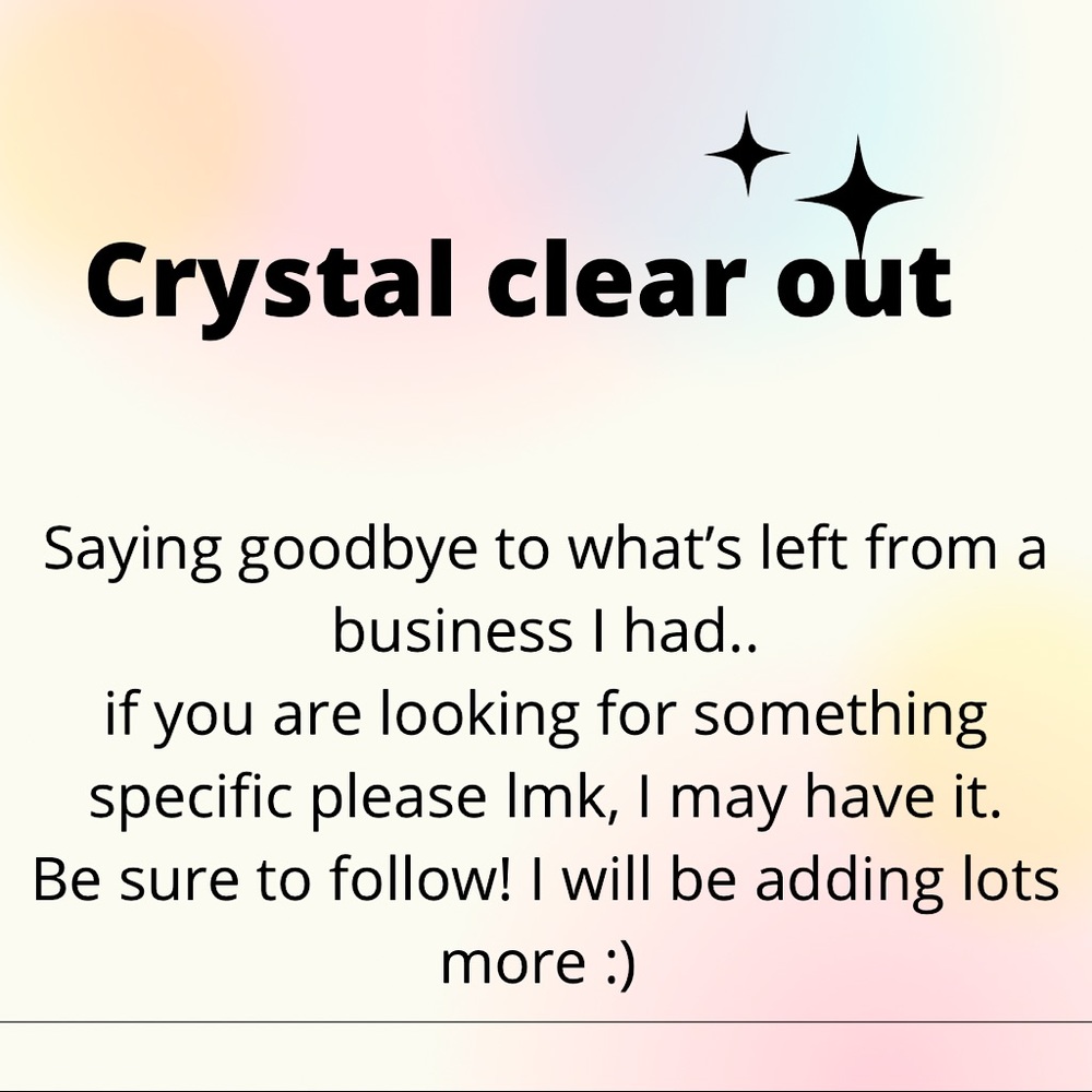 Crystal inventory sale!
